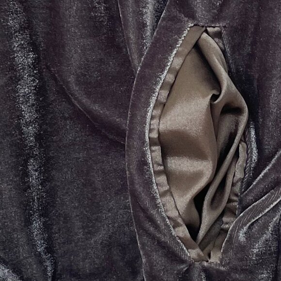 Olivaceous Dark Grey Velvet Hoodie Size S - Picture 5 of 6